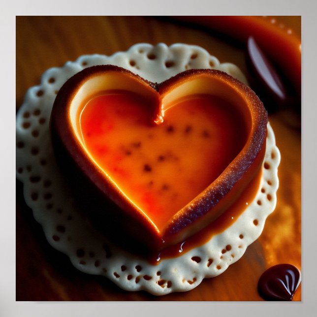 Póster Día de San Valentín Corazón Brillante Brillante Br (Frente)