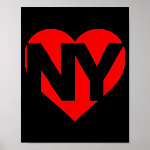 Póster Día de San Valentín Corazón Nueva York Nyc Corazón