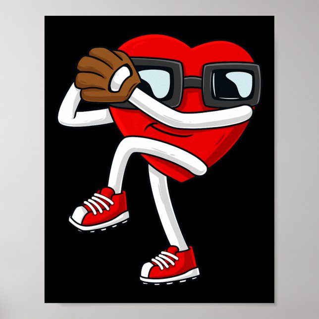 Póster Día de San Valentín Corazón Pitcher Fun Boys Gir (Frente)