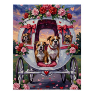 Póster Día de San Valentín de Bulldog