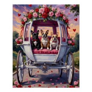 Póster Día de San Valentín de Bulldog Francés 