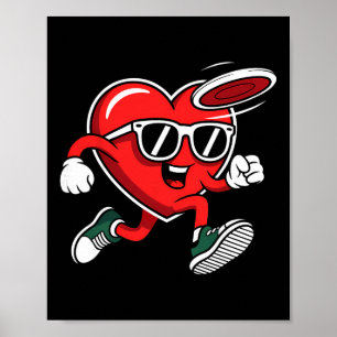Póster Día de San Valentín de Golf con Disco