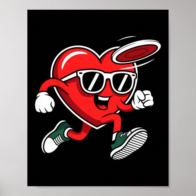 Póster Día de San Valentín de Golf con Disco  (Frente)