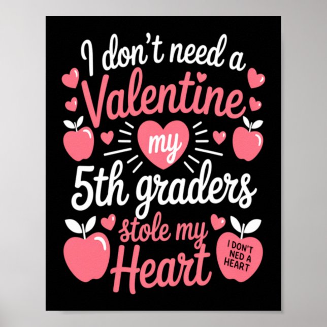 Póster Día de San Valentín de Maestros Adorables (Frente)