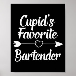 Póster Día de San Valentín de Mujeres El Barman Favorito 