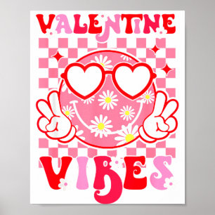 Póster Día de San Valentín de niñas Cara sonriente linda 