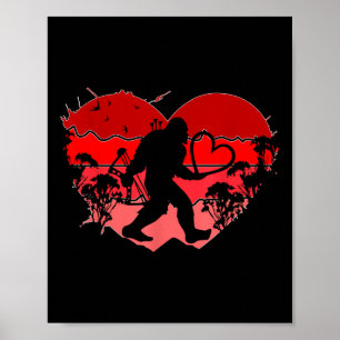 Póster Día de San Valentín del corazón de los pies gigant