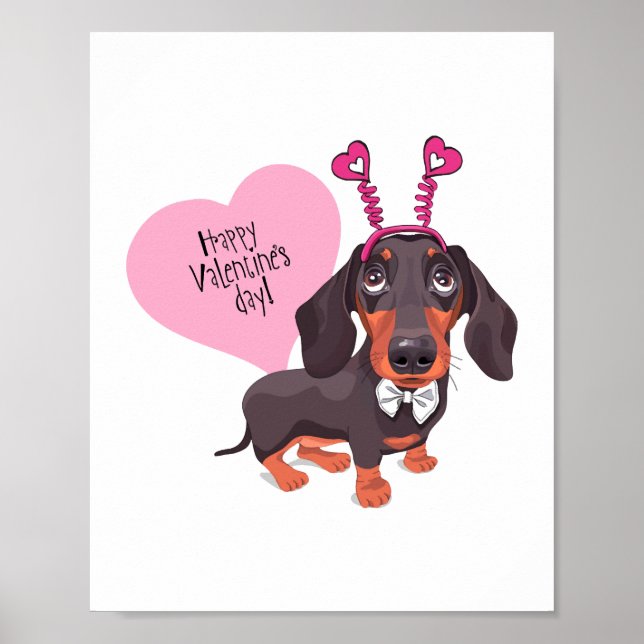 Póster Día de San Valentín del perro (Frente)