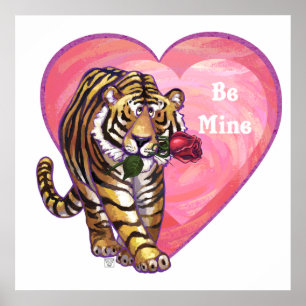 Póster Día de San Valentín del Tigre