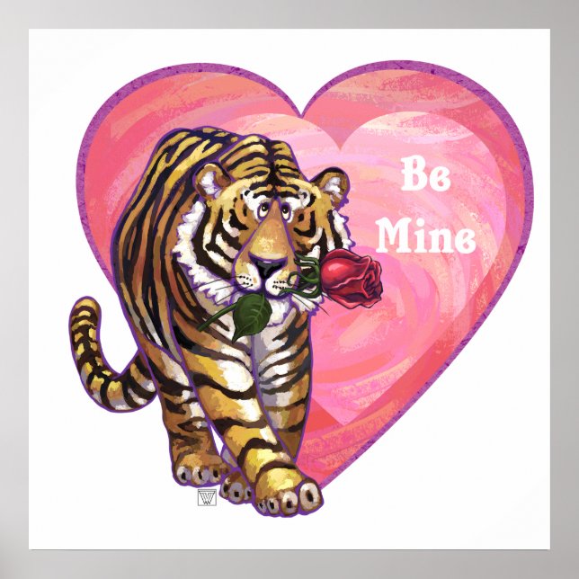 Póster Día de San Valentín del Tigre (Frente)