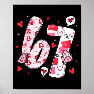 Póster Día de San Valentín Divertido Seis Siete 6 7 Meme 