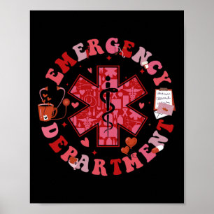 Póster Día de San Valentín Enfermera de Urgencias Ed Er T