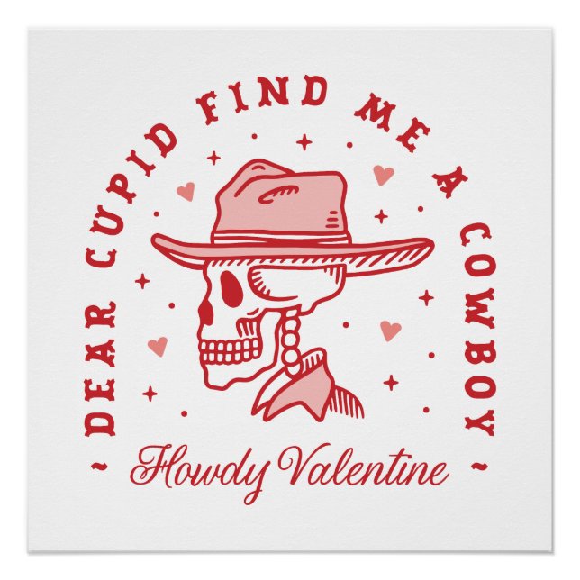 Póster Día de San Valentín gracioso chica de un solo país (Anverso)