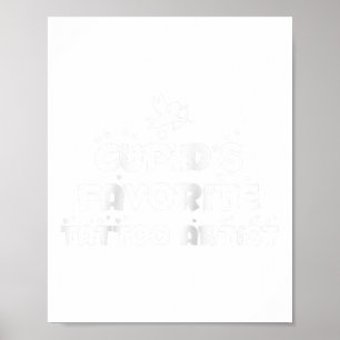 Póster Día de San Valentín gracioso de artista de tatuaje