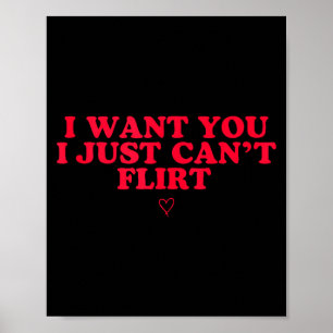 Póster Día de San Valentín introvertido divertido Te quie