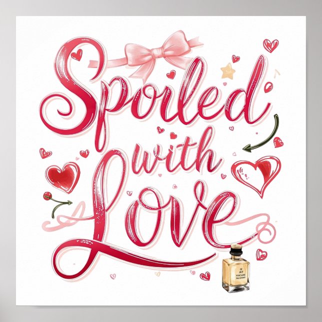 Póster Día de San Valentín "Mimado con Amor" (Frente)