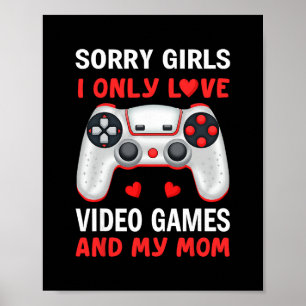 Póster Día de San Valentín Niños Hijos Videojuegos Divert