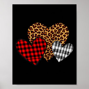Póster Día de San Valentín para maestros 3 Corazones Bufa
