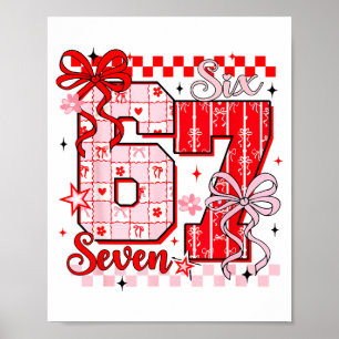 Póster Día de San Valentín Preppy Nk 67 Seis Siete Meme D