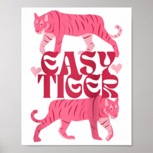 Póster Día de San Valentín Retro Easy Tiger Boho Tattoo S