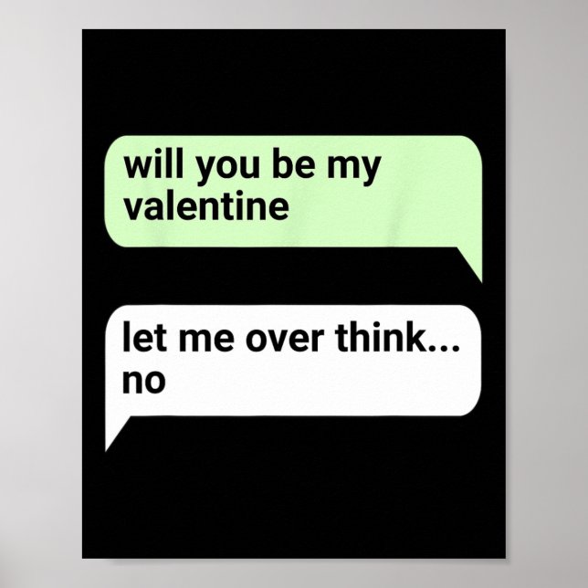 Póster Día de San Valentín ¿Serás Mi Valentín Chat  (Frente)