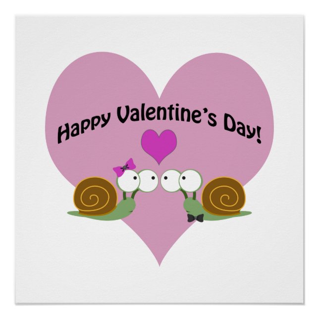 Póster Día de San Valentín Snails (Anverso)