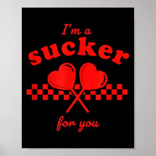 Póster Día de San Valentín Soy un tonto por ti Corazón de