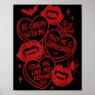 Póster Día de San Valentín Vampiro Valoween Amantes Sé Un