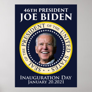 Póster Día de toma de mando 2021 presidente Biden