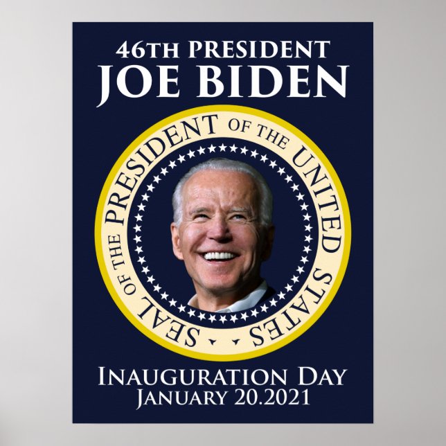 Póster Día de toma de mando 2021 presidente Biden (Frente)