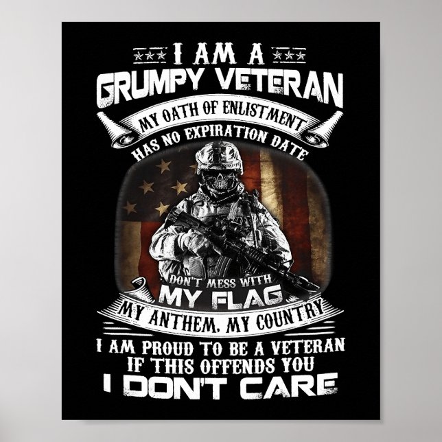 Póster Día de Veteranos de la Bandera de Estados Unidos R (Frente)
