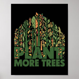 Póster Día del Arbor Planta Más Árboles Día del Árbol Día