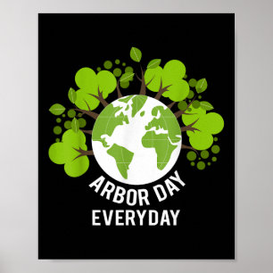 Póster Día del Arbor Todos Los Días Del Aniversario Del P