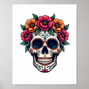 Póster Día del Azúcar Muerto - Día de los Muertos S