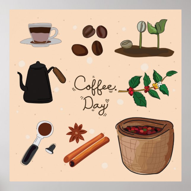 Póster Día del café (Frente)