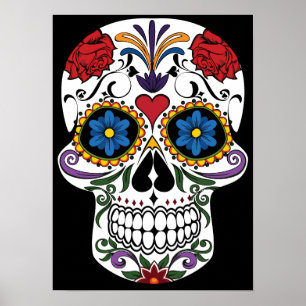 Póster Día del Calavero Azúcar Muerto