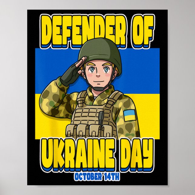 Póster Día del Defensor de Ucrania 14 de Octubre (Frente)