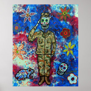 PÓSTER DÍA DEL EJÉRCITO DE LA FUERZA AÉREA DE LOS MUERTOS