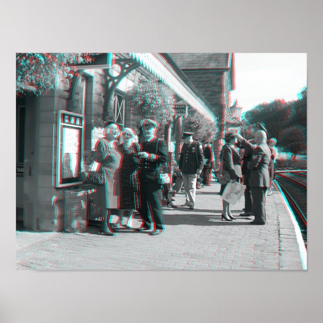 Póster Día del Ferrocarril del Valle de 1940, Shropshire, (Frente)