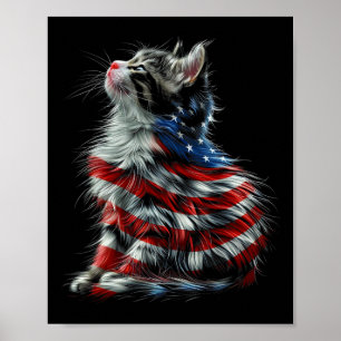 Póster Día del Gato Memorial y Orgullo del Día de la Inde