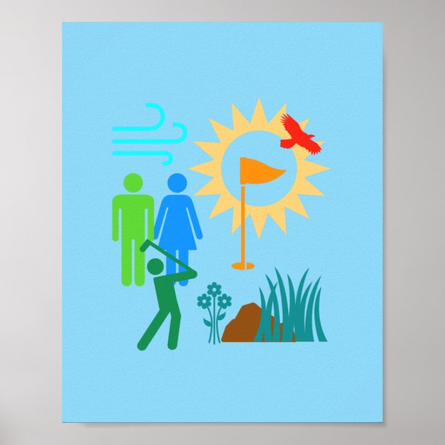 Póster Día del Golf (Frente)