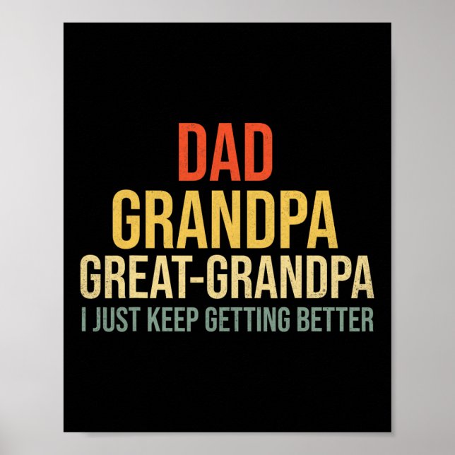Póster Día del Gran Abuelo para los Padres (Frente)