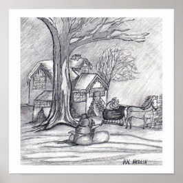 Póster "Día del Invierno de los Navidades"