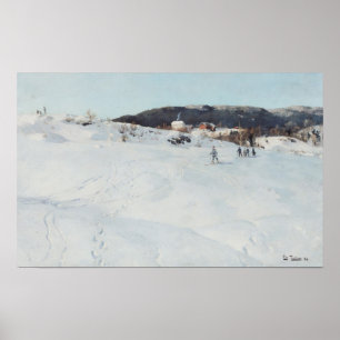 Póster Día del Invierno en Noruega, 1886