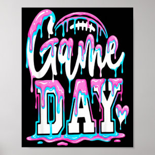 Póster Día del Juego Dominical Fútbol Americano Día Diver