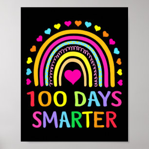 Póster Día Del Maestro Escolar - 100 Días Más Inteligente