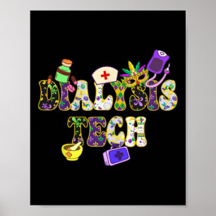 Póster Día del Mardi Gras Diálisis Festival de Nueva Orle