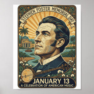 Póster Día del Memorial de Stephen Foster