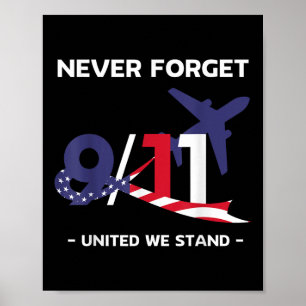 Póster Día del Memorial Nunca Olvidar 11 de Septiembre de
