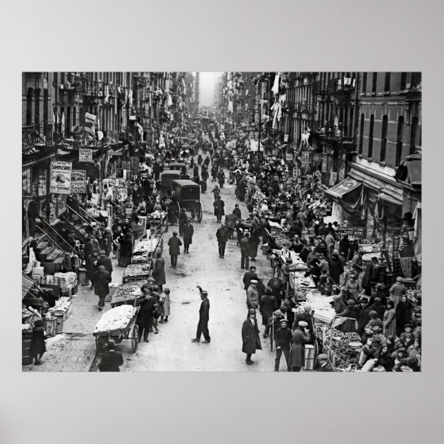 PÓSTER DÍA DEL MERCADO - MANHATTAN EN LA PARTE MENOR DEL  (Frente)